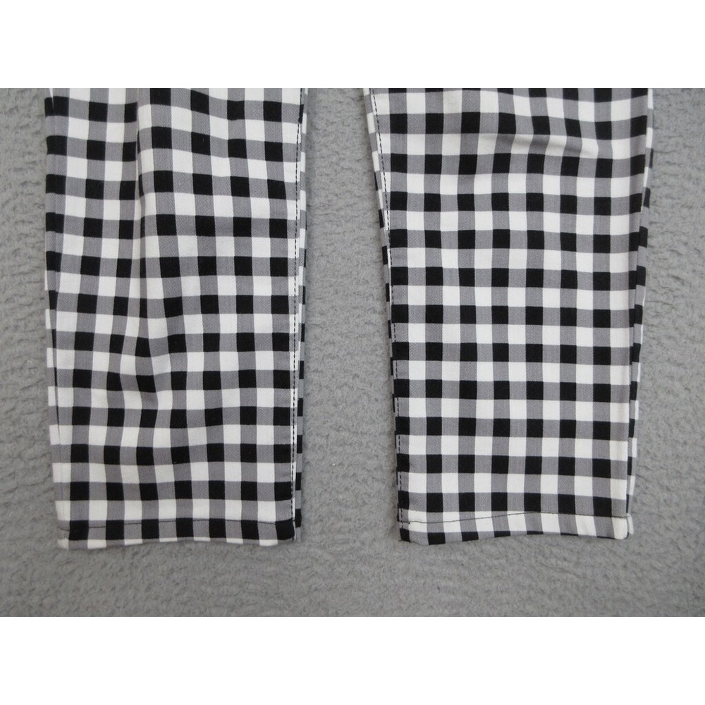 Chicos Preppy Pants Women 6 Chicos 0.5 Black White Gingham Cottagecore Casual - Picture 4 of 16